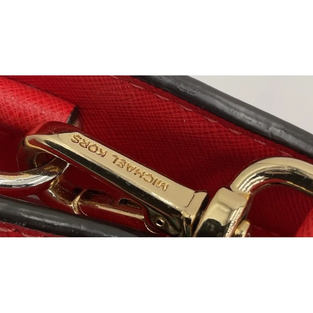 Michael Kors Studded Red Large Selma Studded Saffiano Tote